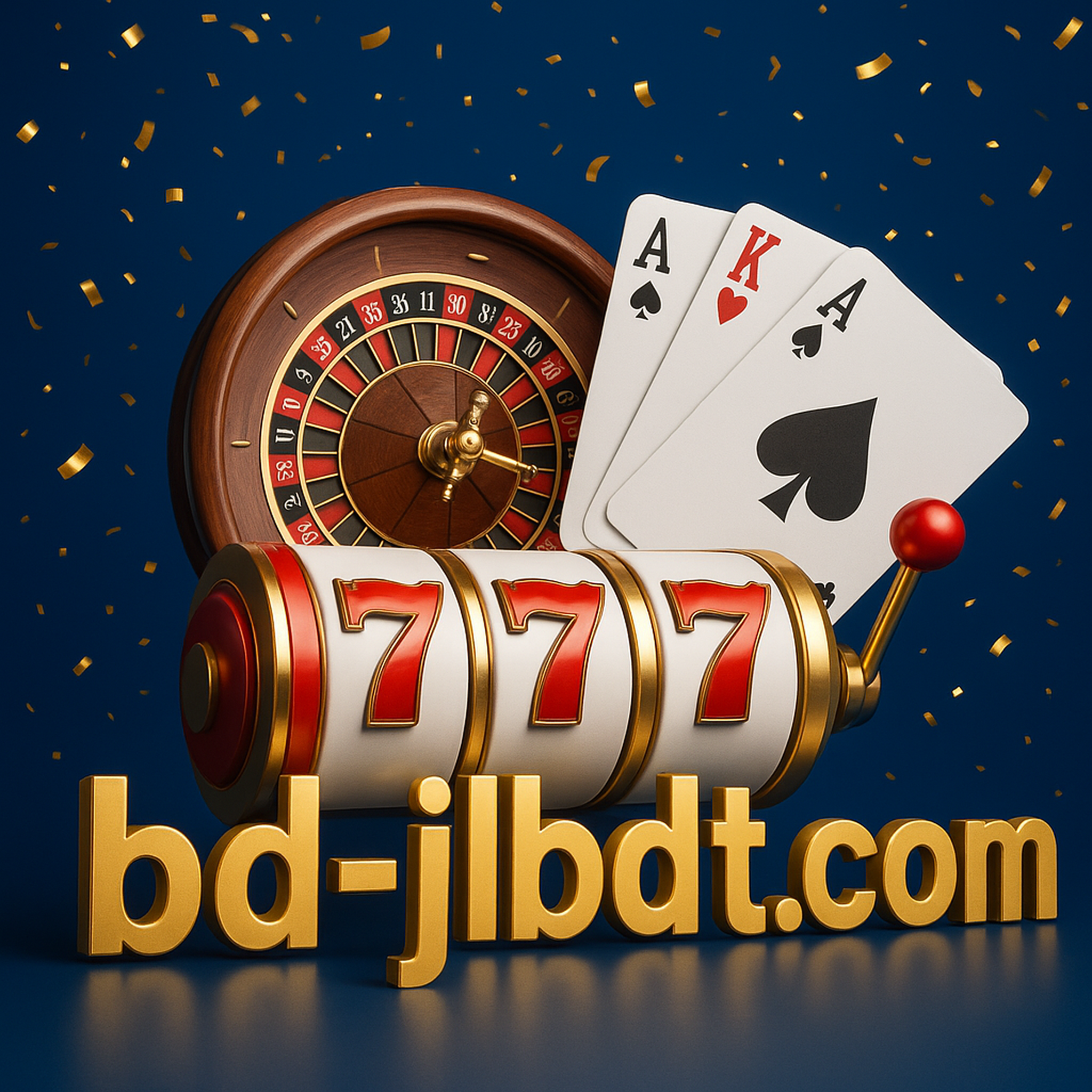 JLBDT-এর গেম লবিকে প্রতিনিধিত্বকারী একটি প্রাণবন্ত কলাজ, যেখানে বিভিন্ন ধরনের গেম ও লাইভ-গেম অংশের সমাহার দেখা যায়